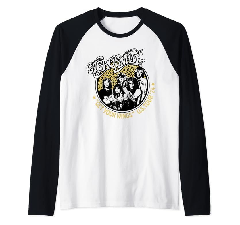 Aerosmith - Wings Tour '74 Raglan Baseball Tee | Amazon (US)