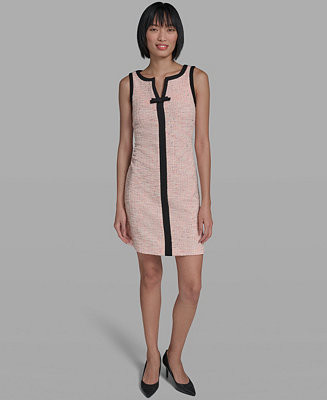 KARL LAGERFELD PARIS Women's Front Bow Detail Sleeveless Short Dress - Macy's | Macy's