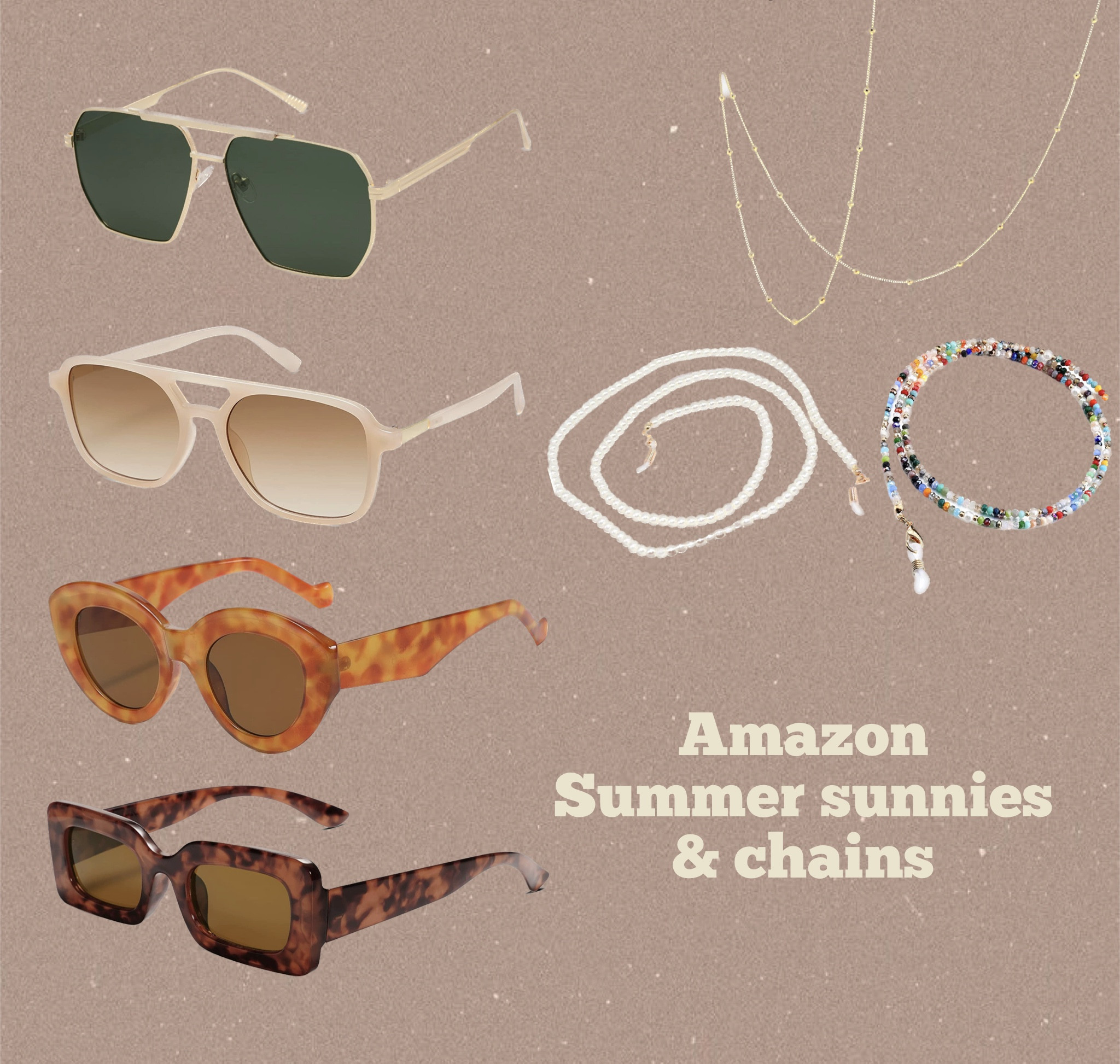 Amazon sunnies & chains for the summer! 🕶️👏🏽