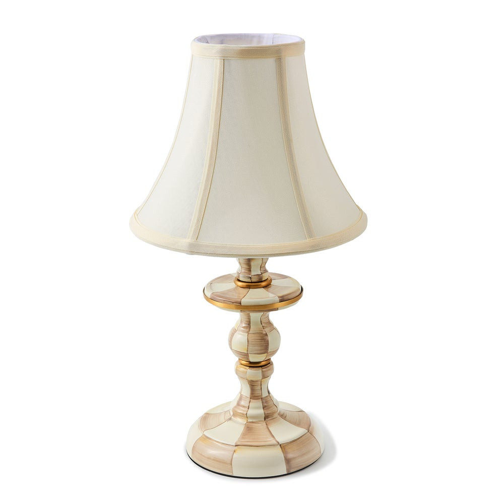 Mocha Check Candlestick Lamp | MacKenzie-Childs