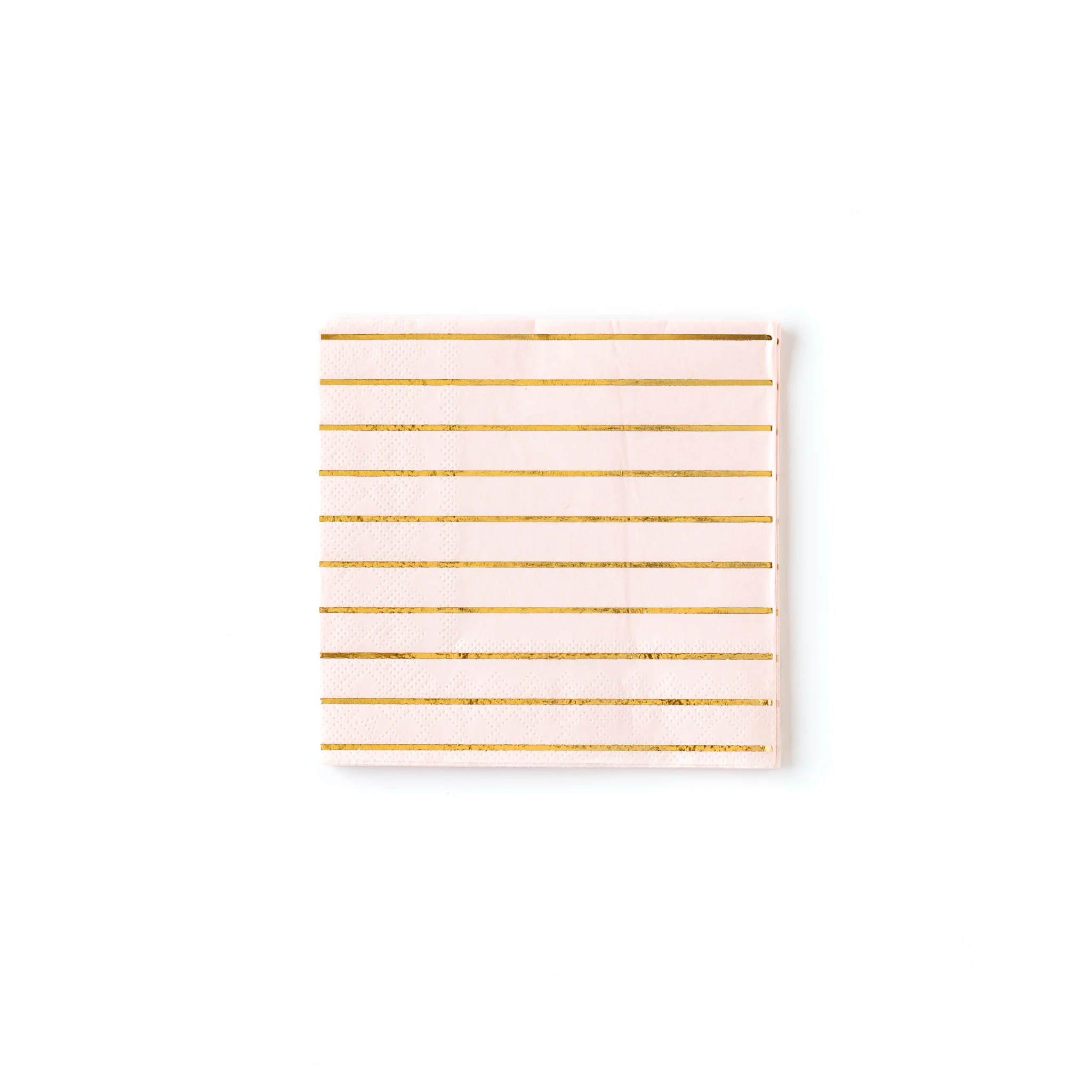 Blush Striped Cocktail Napkins | My Mind's Eye