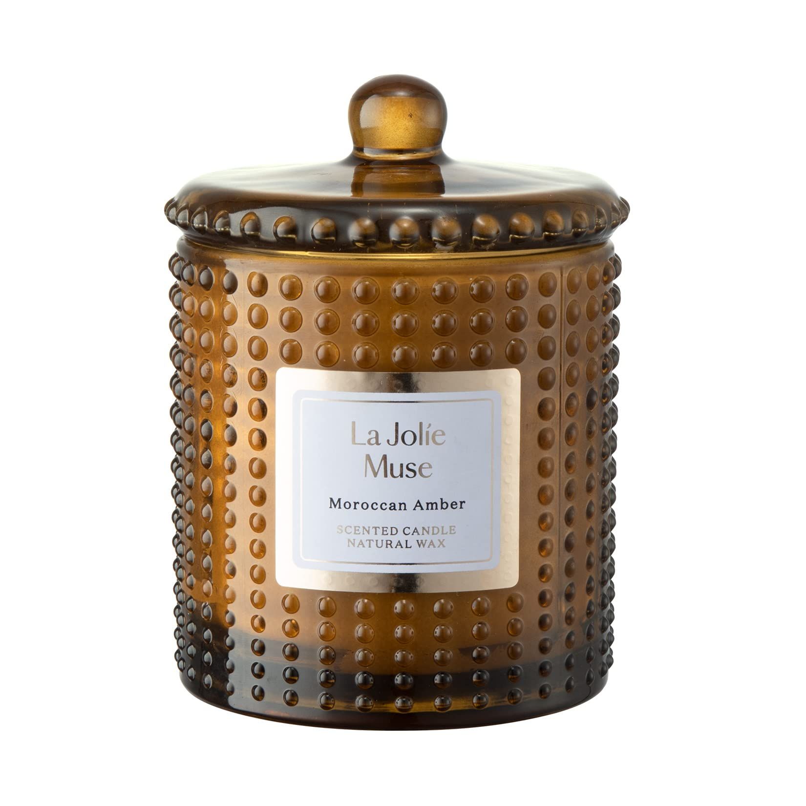 LA JOLIE MUSE Moroccan Amber Candles for Home Scented, Candles Gifts for Women & Men, Luxury Glas... | Amazon (US)