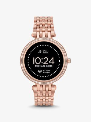 Gen 5E Darci Pavé Rose Gold-Tone Smartwatch | Michael Kors US