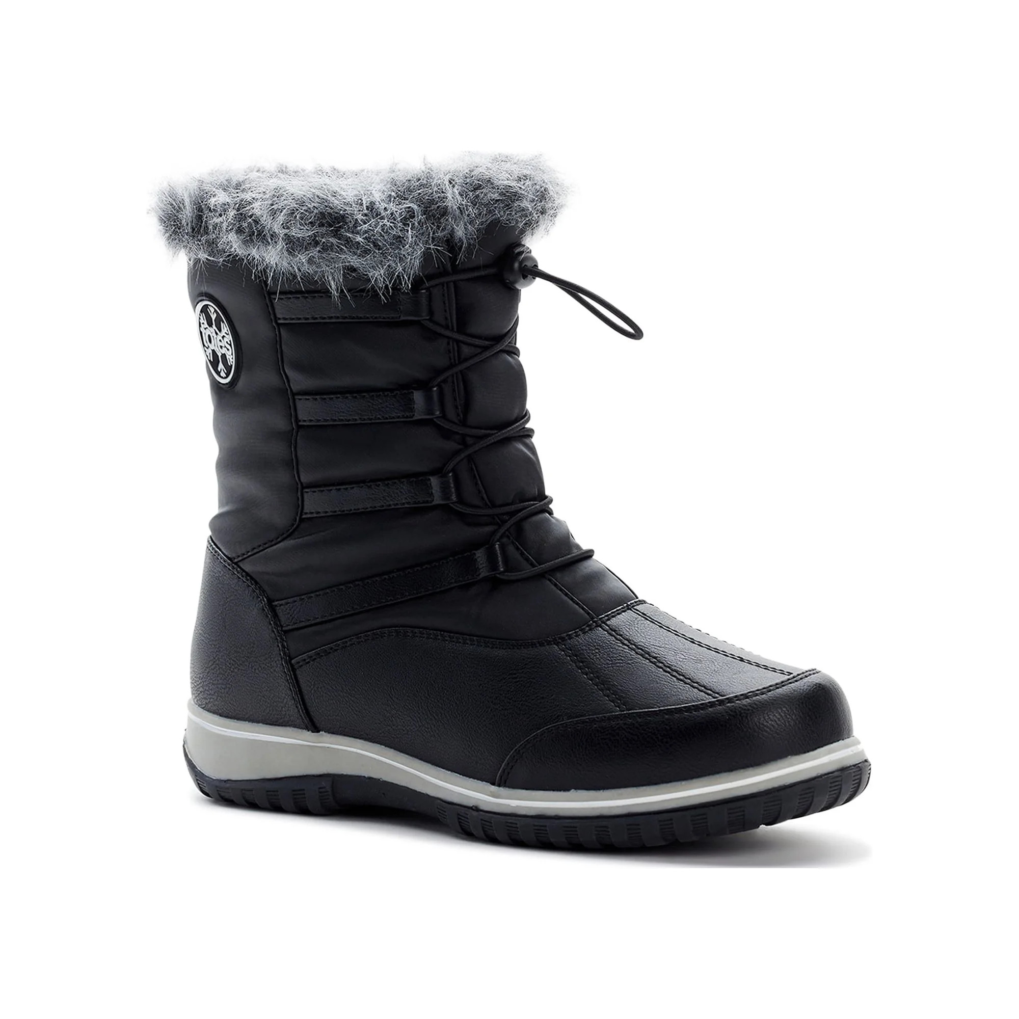 Totes Women's Adele Lace Up Waterproof Faux Shearling Winter Boots, Sizes 6-11 | Walmart (US)