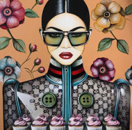 Figurative, Portrait, Sunglasses, Pop, Cupcake Couture, Anja Van Herle_Acrylic