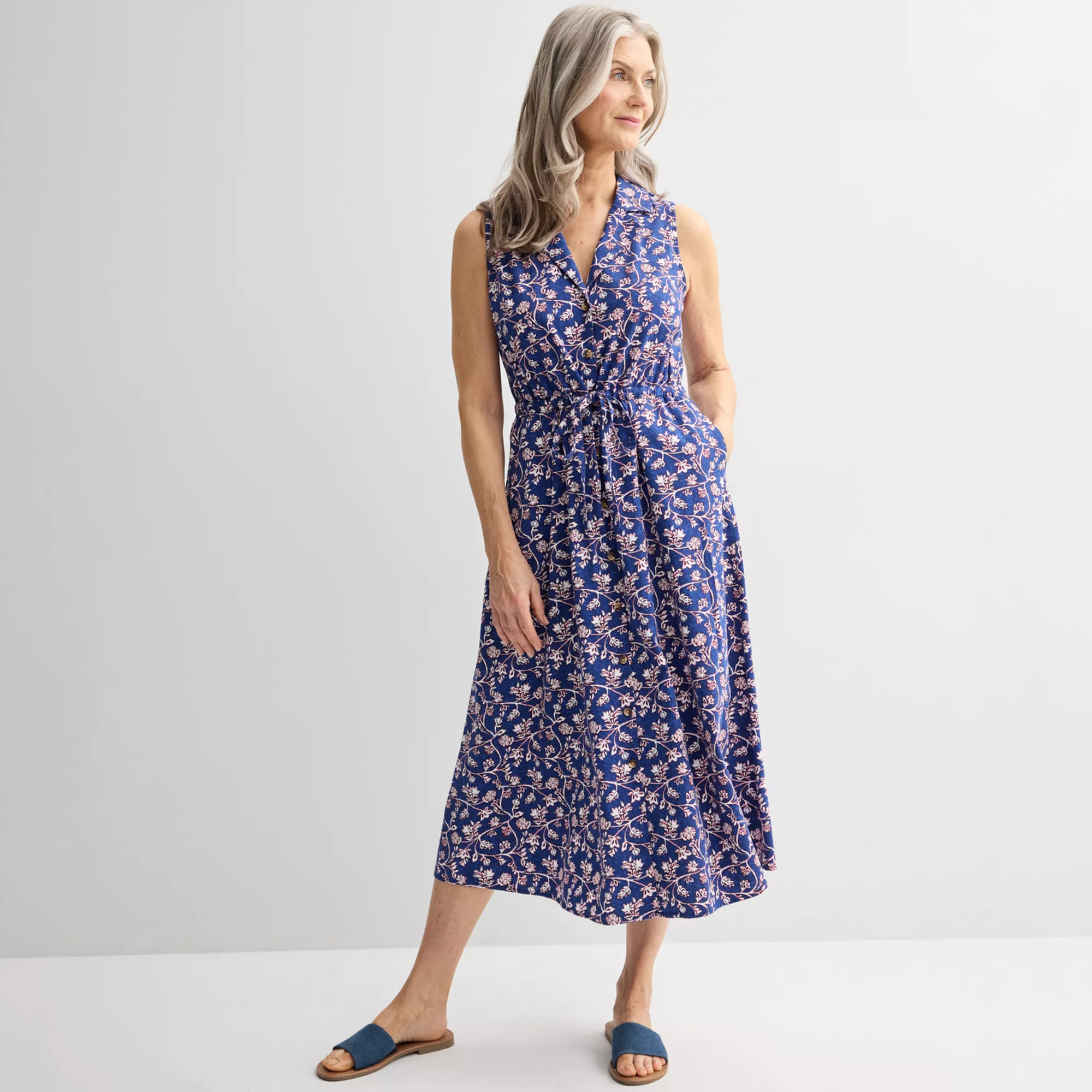 Women's Croft & Barrow® Button Through Shirtdress | Kohl's