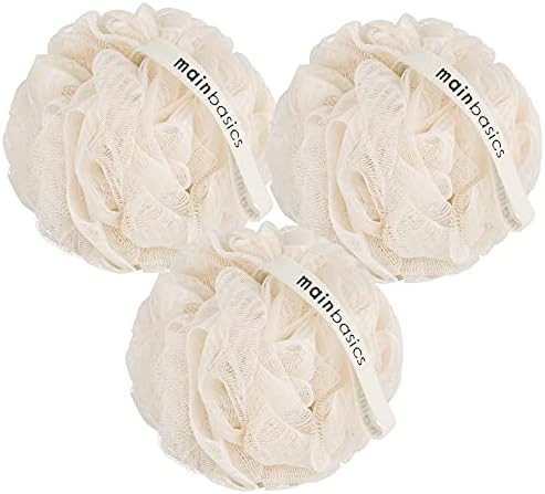 MainBasics Seaweed Infused Bath Shower Loofah Sponge Pouf Body Scrubber Gentle Exfoliator (Set of... | Amazon (US)