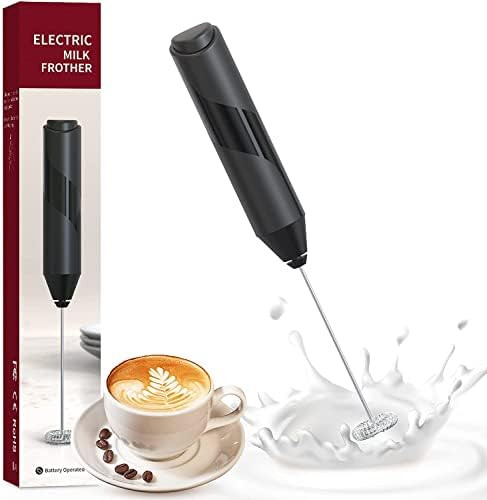 Milk Frother for Coffee, Handheld Battery Operated Electric Milk Frother for Coffee, Latte, Hot C... | Amazon (US)