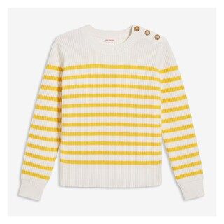 Stripe Shoulder Button Sweater | Joe Fresh (North America)