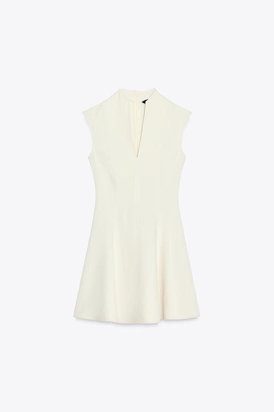 SLEEVELESS CREPE MINI DRESS | Zara US