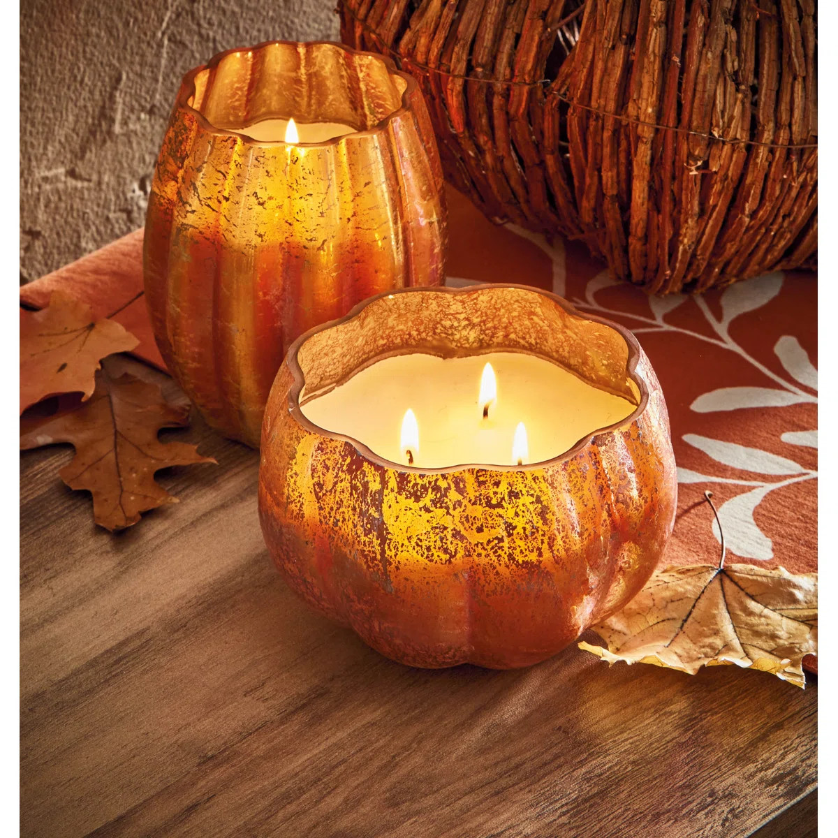 Harvest Pumpkin Candle Short | Wayfair North America