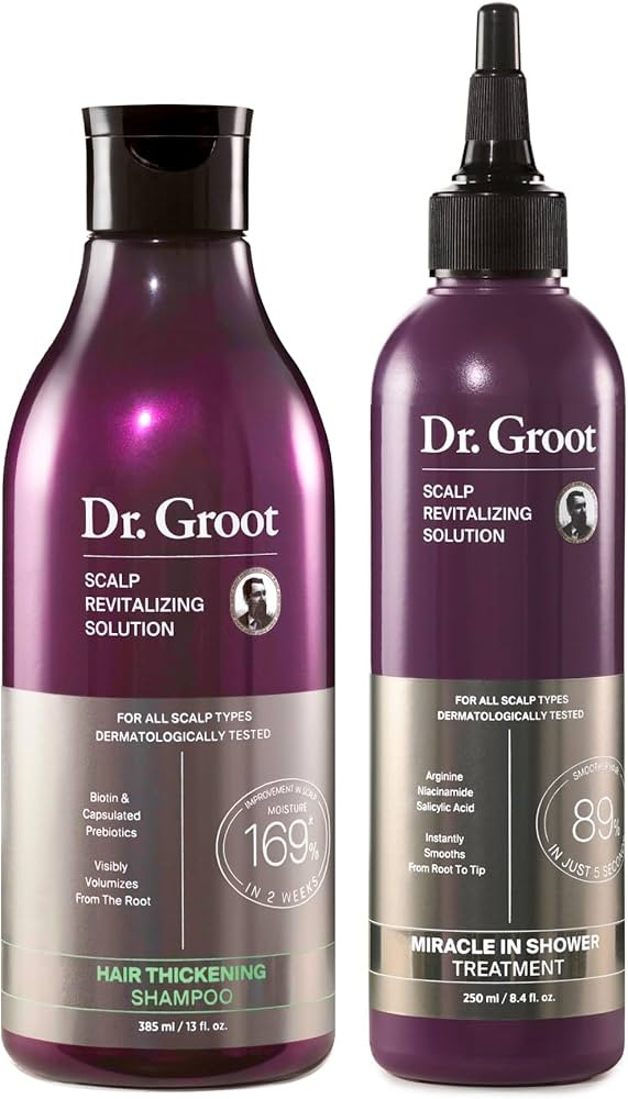 Dr. Groot Thickening Shampoo & Scalp Treatment Set for Hair Loss – Clinical Results with Biotin... | Amazon (US)
