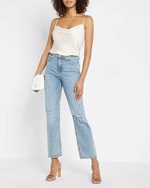 Satin Cowl Neck Cami | Express