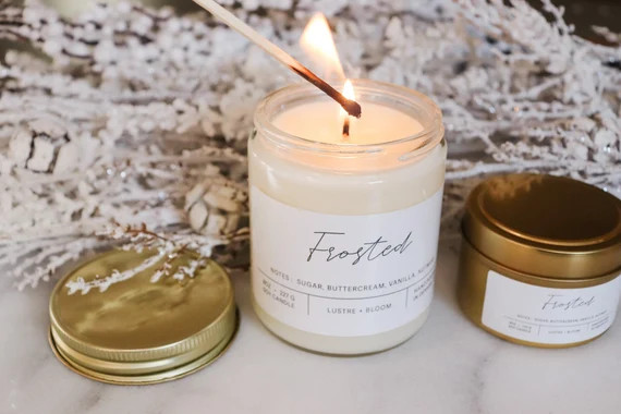 Frosted Soy Candle  Christmas Cookie Candle   Sugar Cookie | Etsy | Etsy (US)