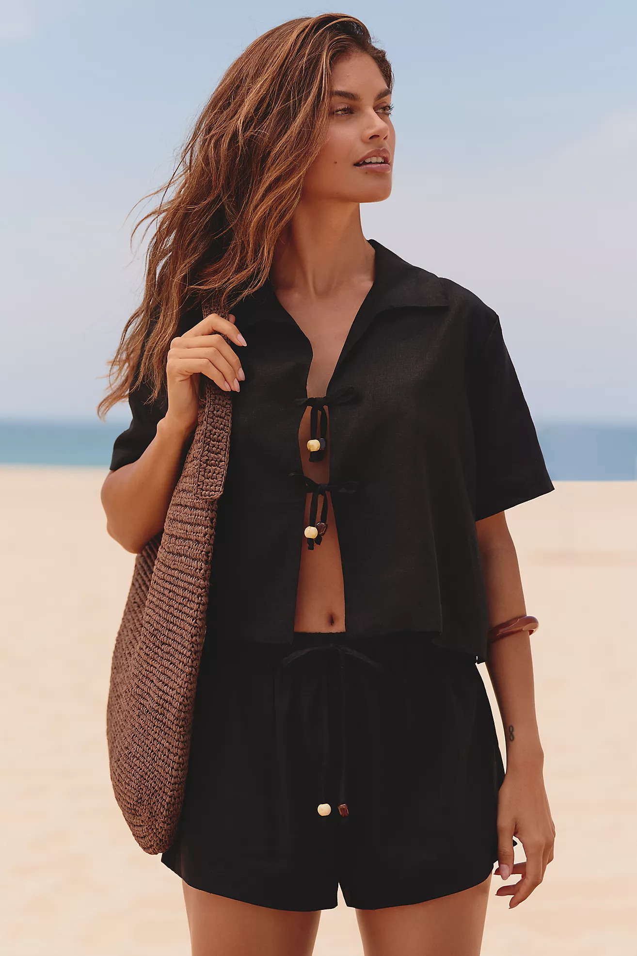 Seafolly Palermo Tie-Front Crop Top | Anthropologie (US)