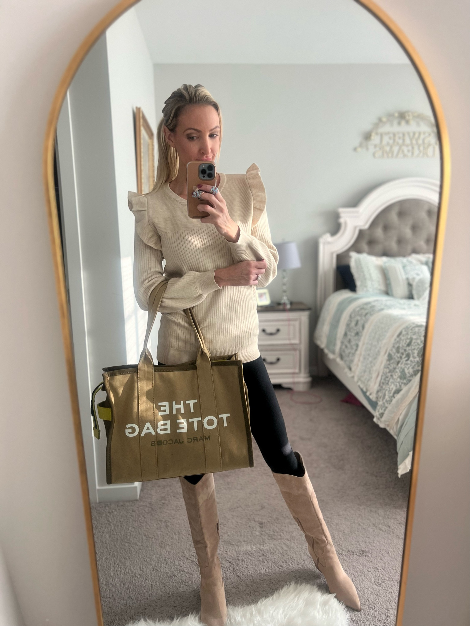 Ruffle sweater currently 30% off with coupon at checkout!


Sweater 
Leggings
Tote bag
Winter outfit
Bedroom
Bedding
Boots
Cowboy boots
Work outfit
Casual chic
Blogger style
Full length mirror
Mirror
Gold mirror

#LTKFind #LTKunder100 #LTKunder50 #LTKstyletip
#LTKworkwear #LTKsalealert

#LTKitbag #LTKSeasonal #LTKshoecrush