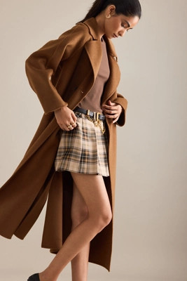 By Anthropologie Double-Faced Wool Blend Coat | Anthropologie (US)