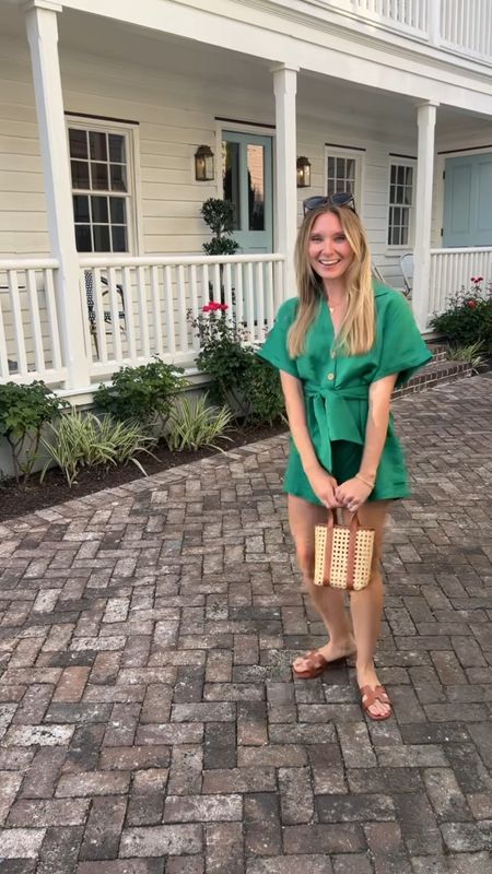 The cutest green linen romper for date night or over a swimsuit for lunch from The Hermoza 

#LTKSwim #LTKStyleTip #LTKFindsUnder100