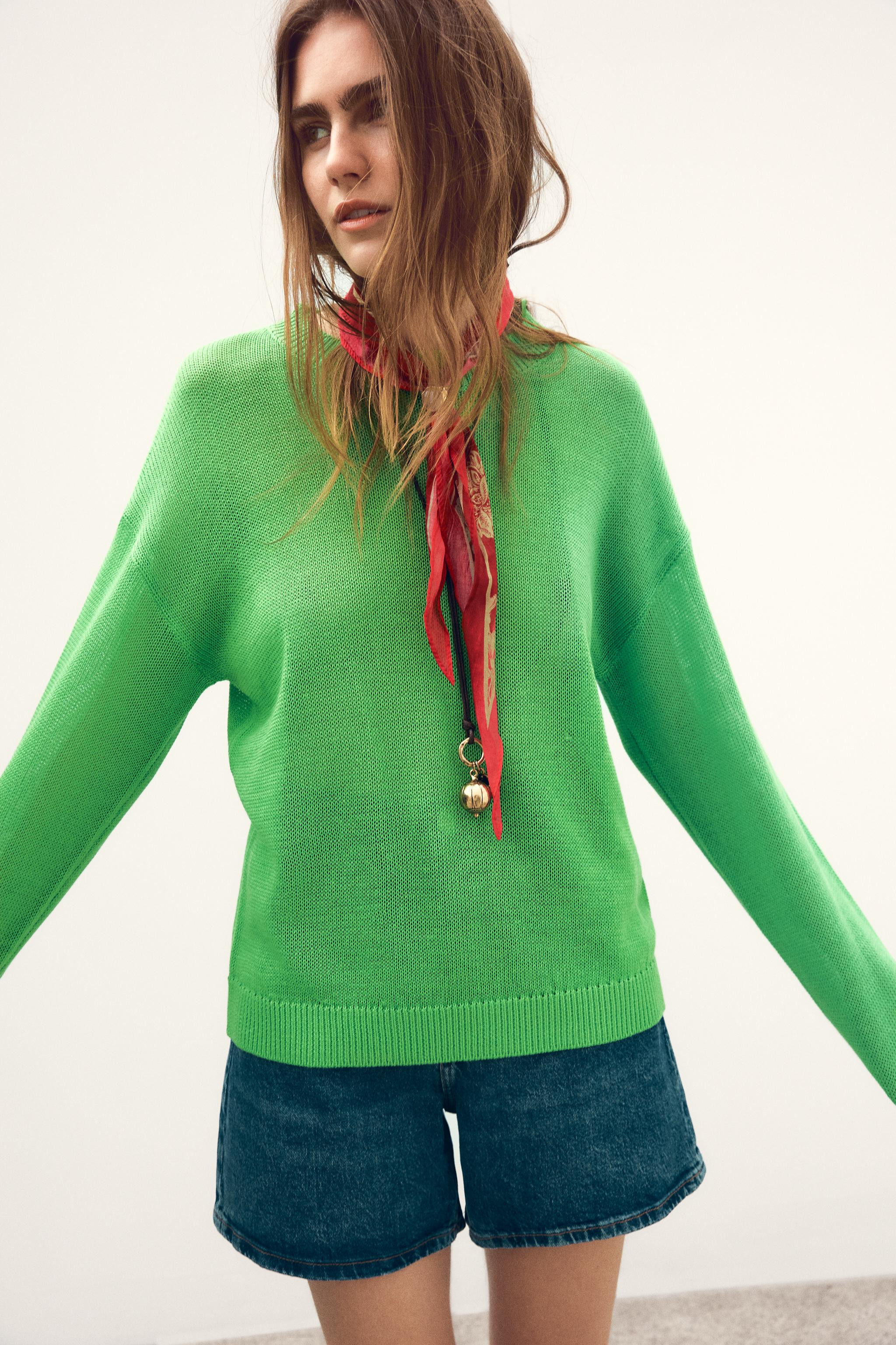 STRAIGHT BASIC KNIT SWEATER | Zara US