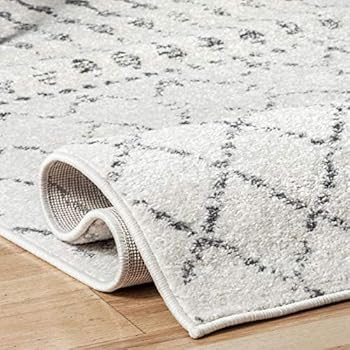 nuLOOM Moroccan Blythe Area Rug, 8' x 10', Grey/Off-white | Amazon (US)