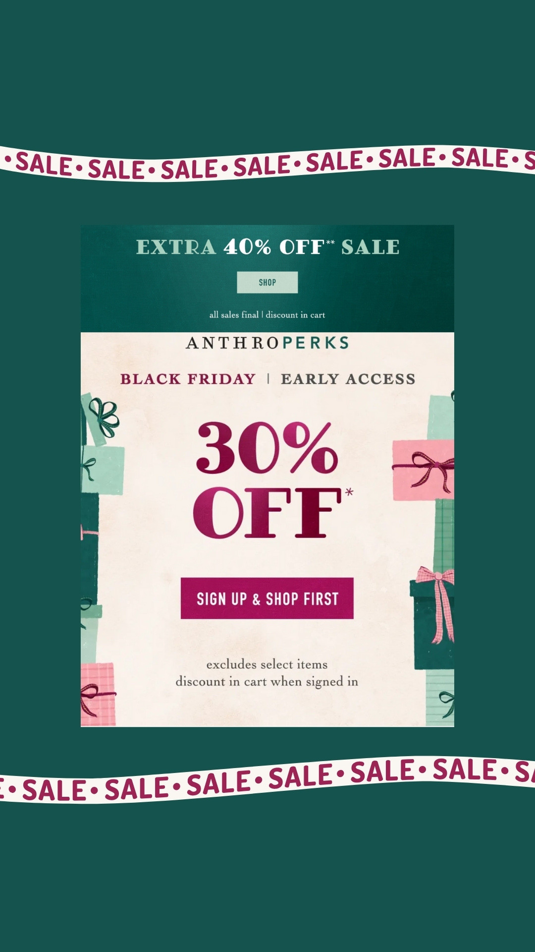 Anthropologie Black Friday Sale — 30% off + extra 40% off sale!

Black Friday, cyber week, home, gifts for her, Christmas gifts, gift ideas, gift guide

#LTKHoliday #LTKSaleAlert #LTKCyberWeek