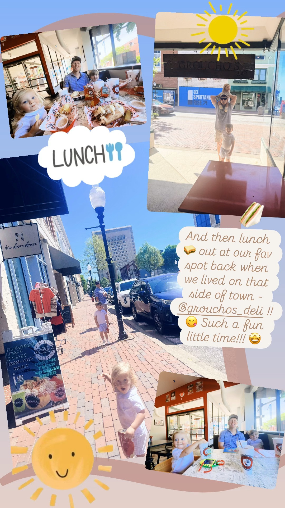 And then lunch 🥪 out at our fav spot back when we lived on that side of town - @grouchos_deli !! 😋 Such a fun little time!!! 🤩 
