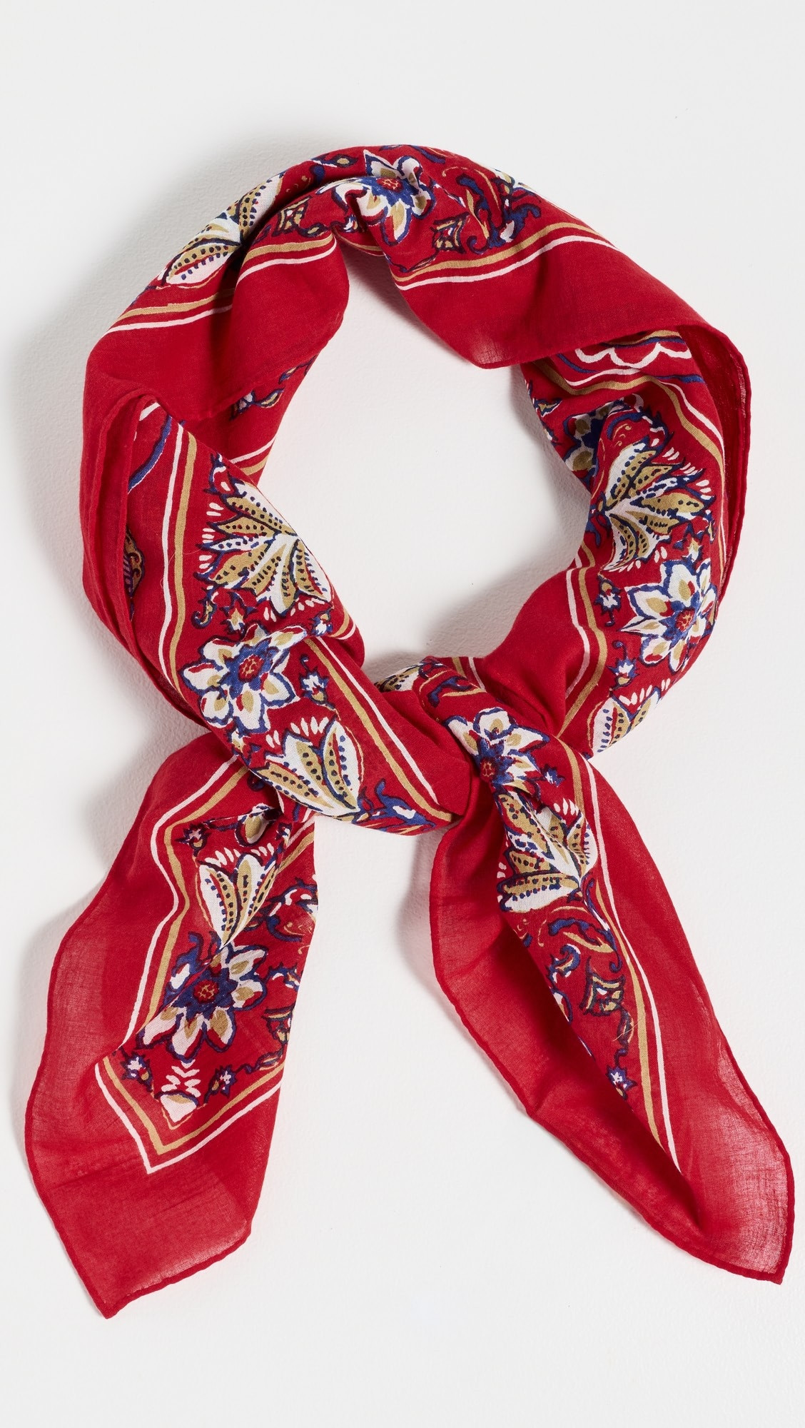 Floral Block Print Square Bandana Scarf | Shopbop