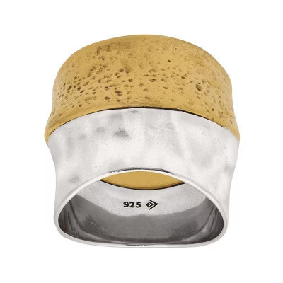 Silpada 'Rain or Shine' Textured Ring in Sterling Silver and Brass, Size 12 | Target
