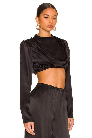 Chelsie Crop Top in Black | Revolve Clothing (Global)