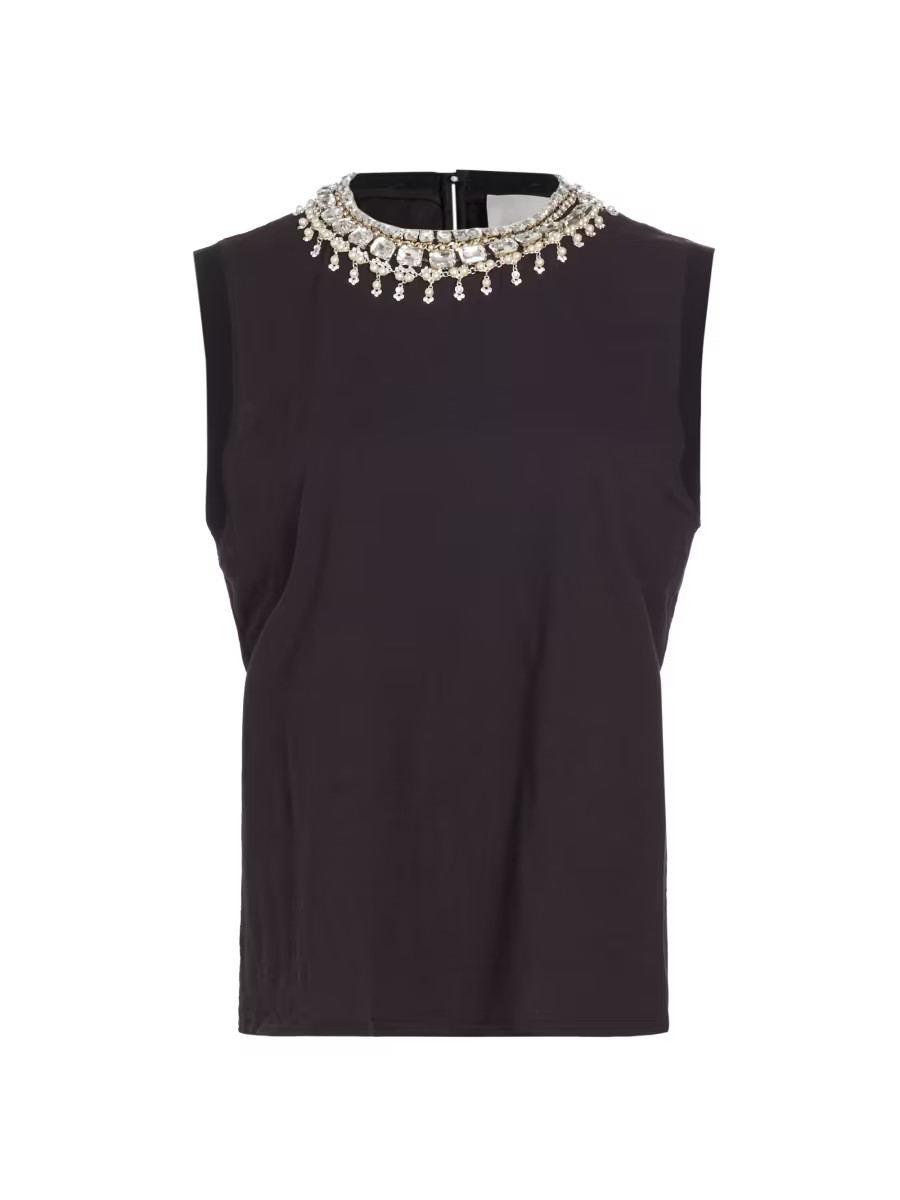 Brielle Imitation Pearl-Necklace Sleeveless Top | Saks Fifth Avenue