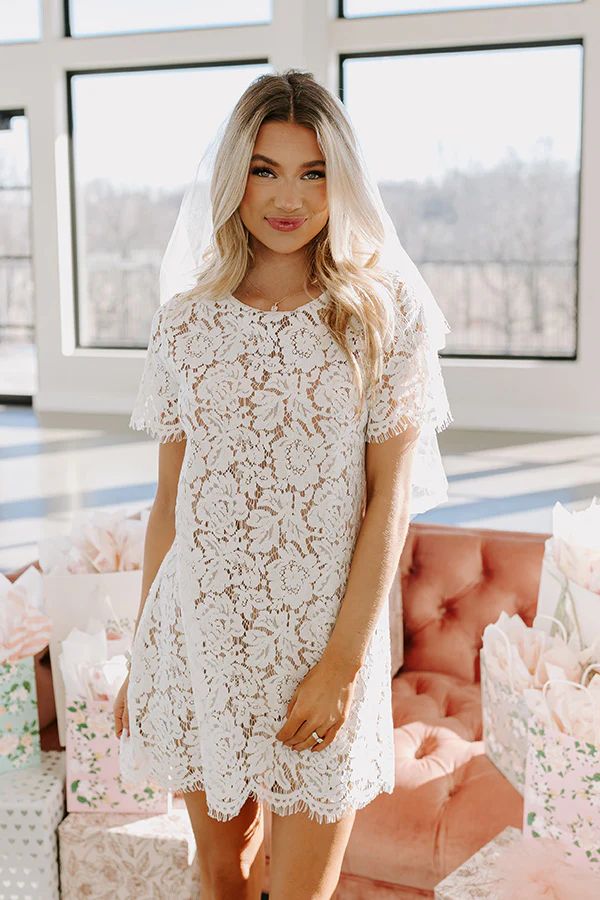 Dearest Memory Lace Dress in White | Impressions Online Boutique