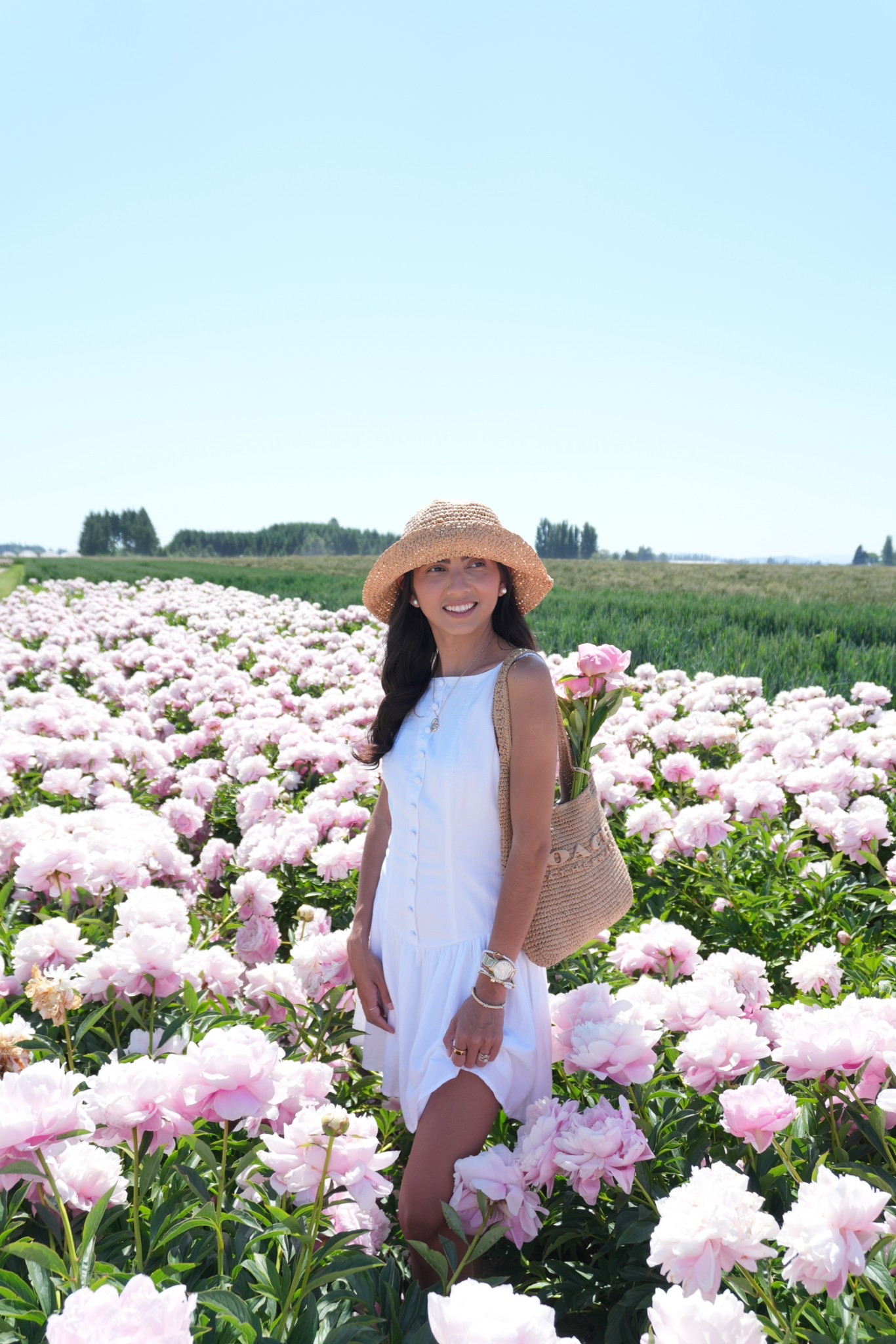 summer dress, white dress, linen dress, cute summer outfits, summer looks, bucket hat, coach bag, shoulder bag, summer bag, summer hat

#LTKSummerEdit