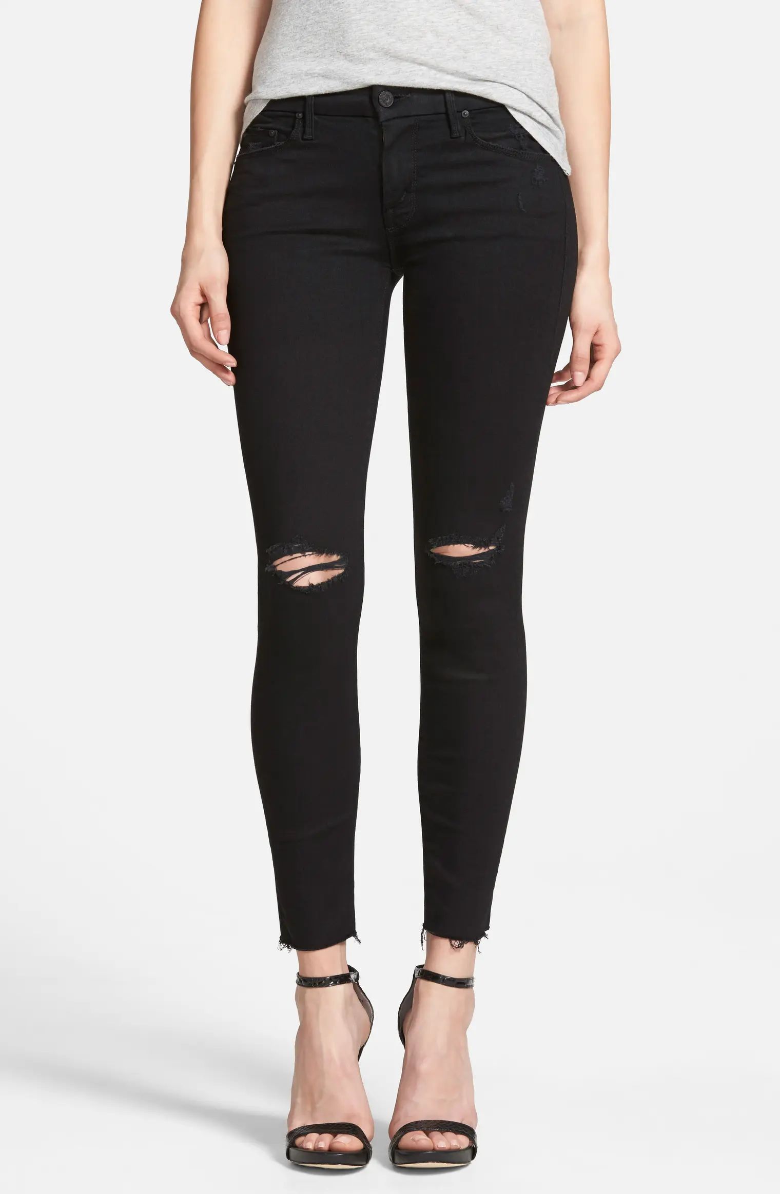 'The Looker' Frayed Ankle Skinny Jeans | Nordstrom