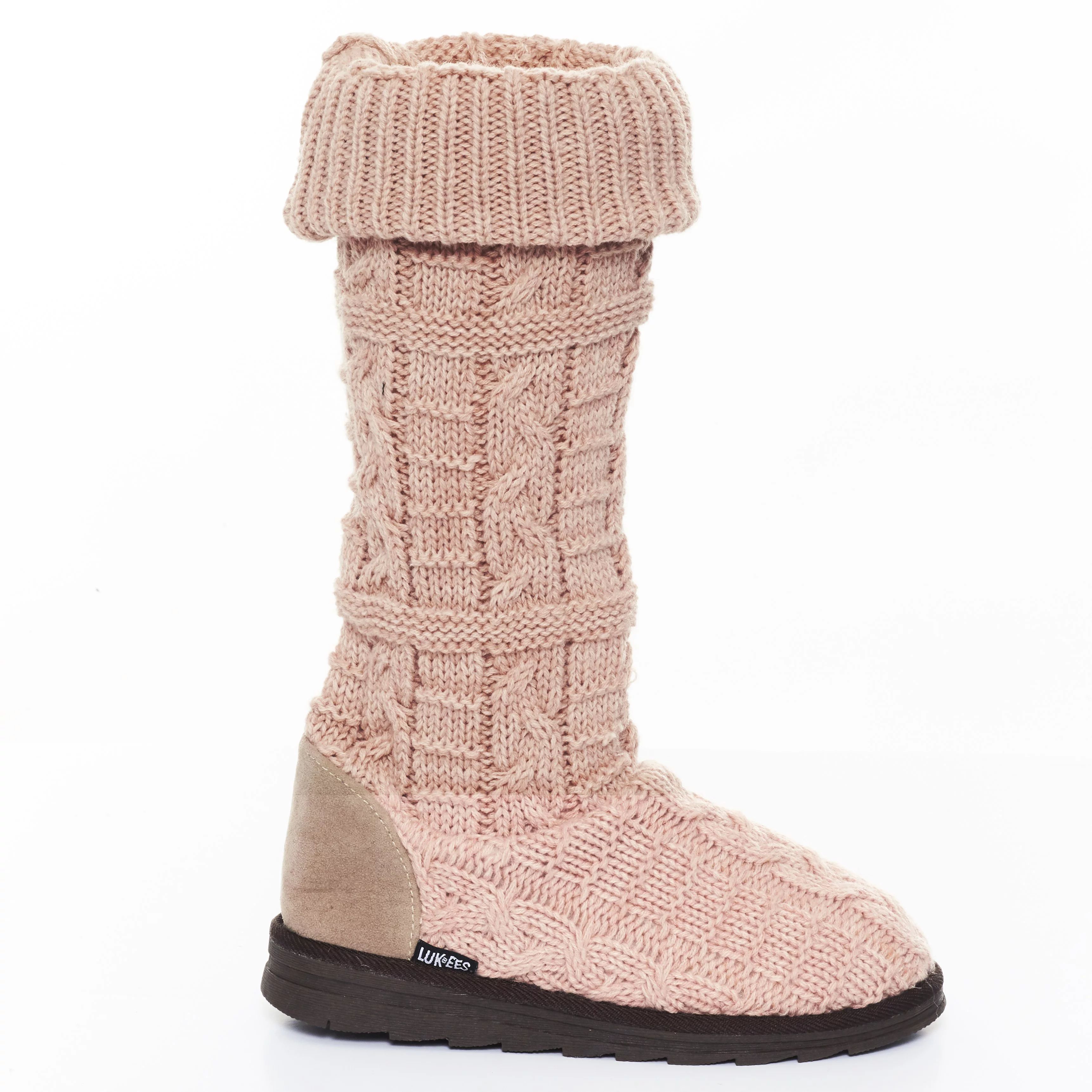 Women's Knit Sweater Boots - LUK-EES – Pink - 9 | Walmart (US)