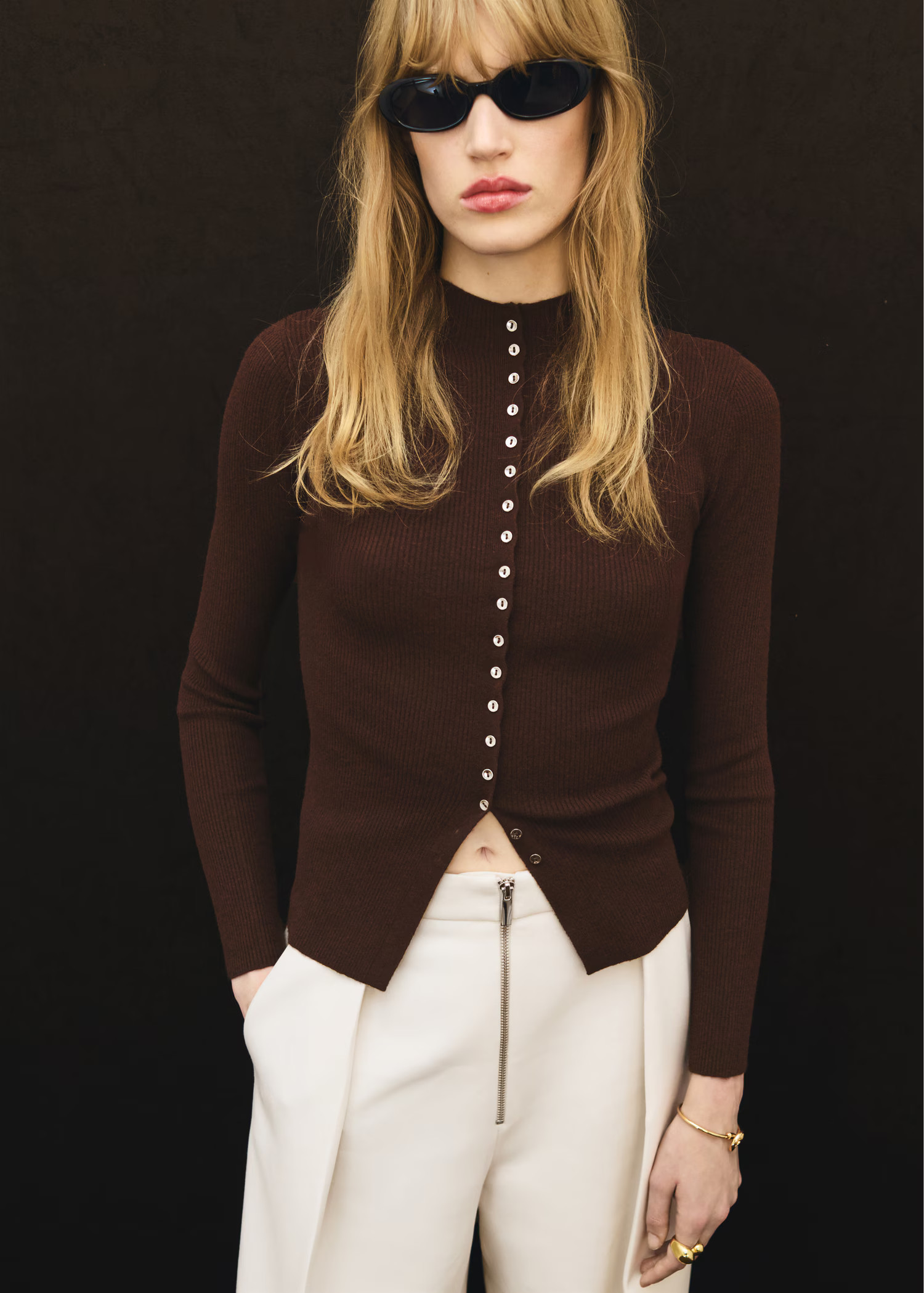 Fine rib knit cardigan - Women | MANGO United Kingdom | MANGO (UK)