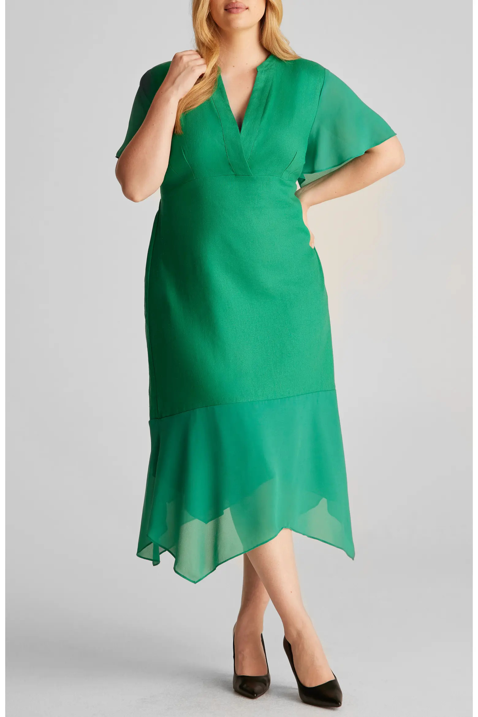 Claudia Linen Blend A-Line Dress (Women) | Nordstrom | Nordstrom