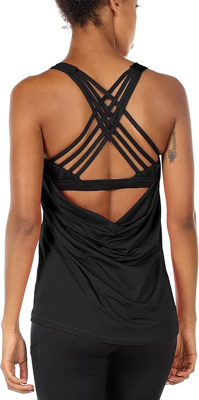 Yoga Tops Workouts Clothes Activewear Built in Bra Tank Tops for Women | Amazon (US)