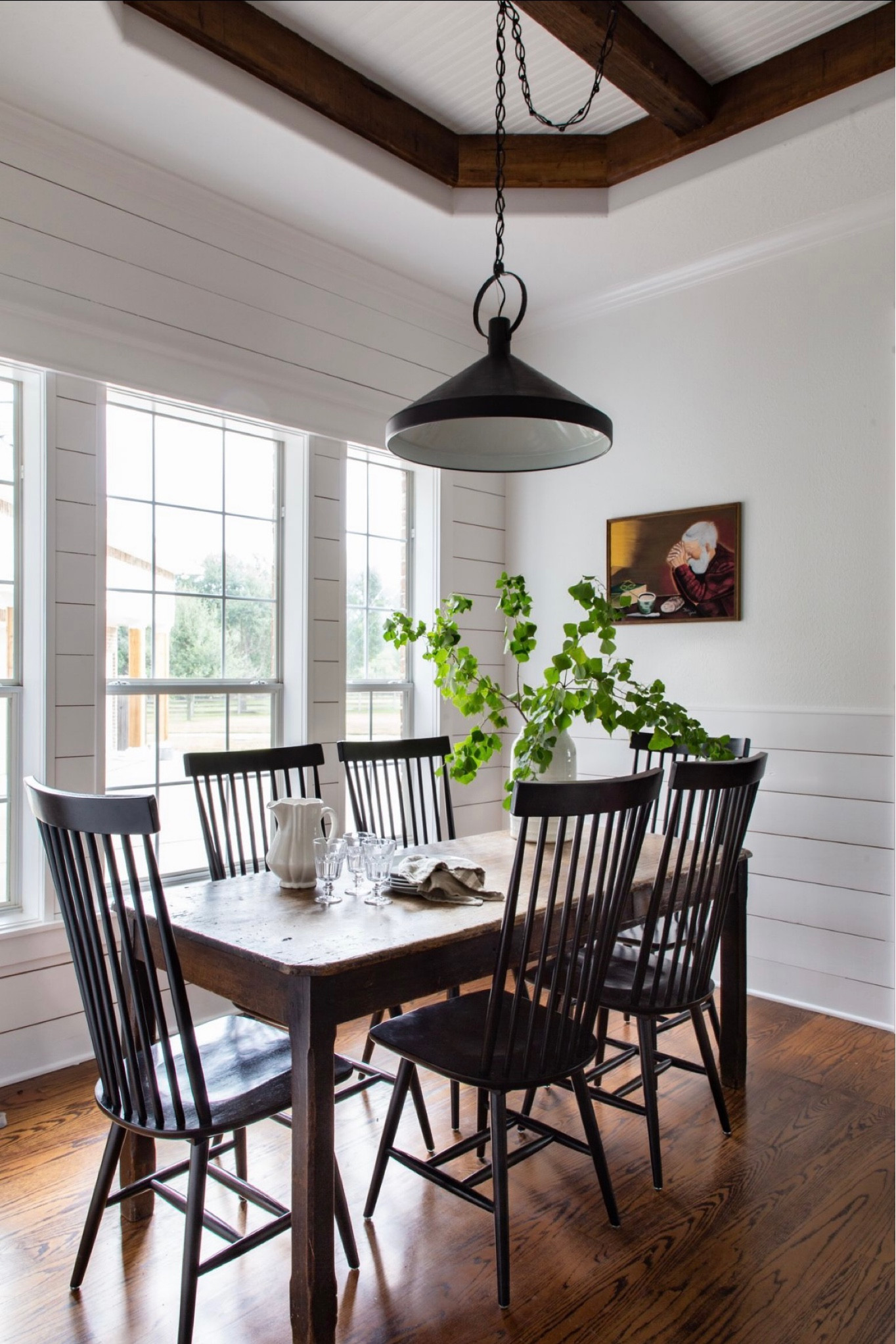 My breakfast nook. The man praying over his meal was done by my Paw Paw & our table is an antique from the 1800s that I found at a local antique shop. Mixing the old & the new really adds character & charm to this space. 

#LTKhome #LTKstyletip