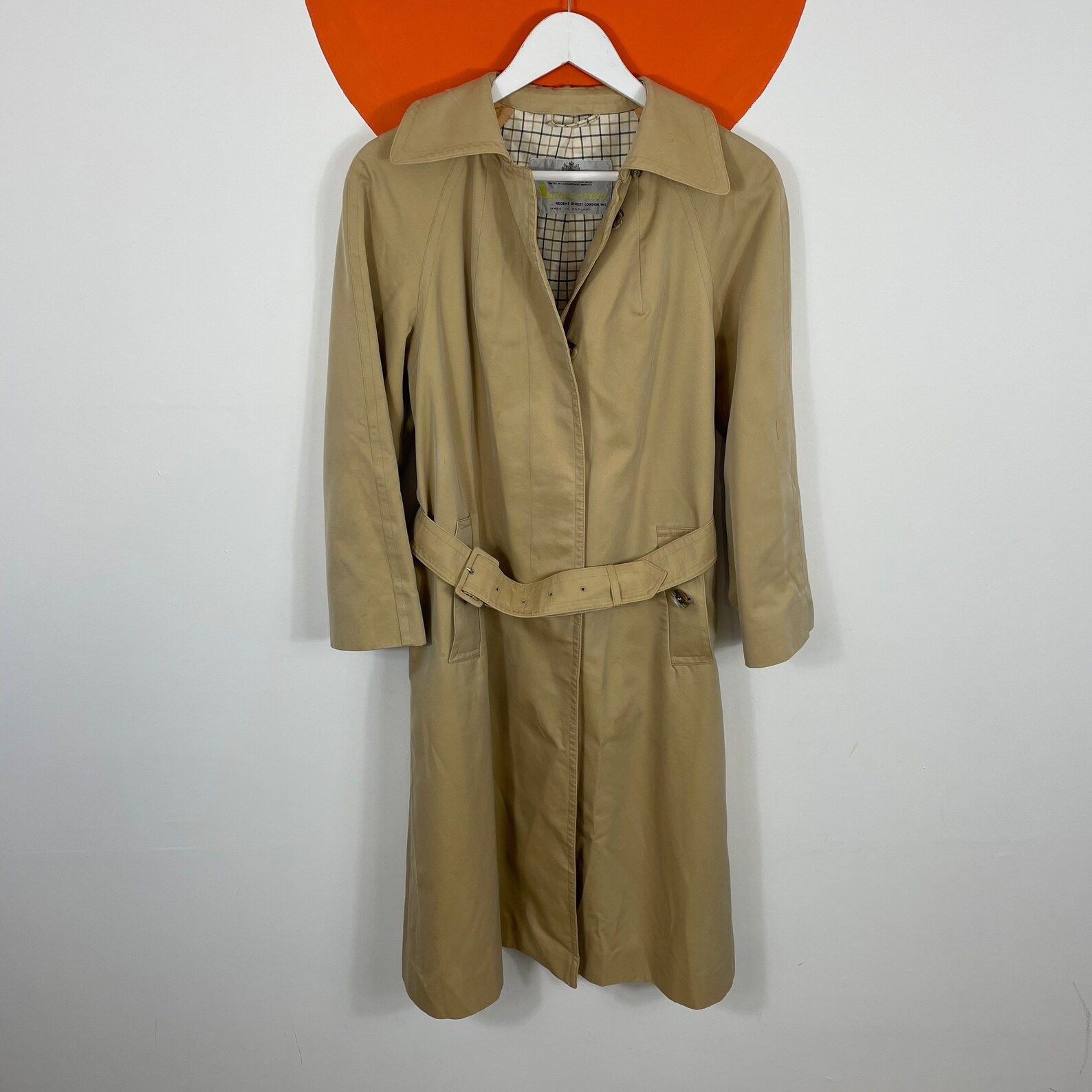 Women's Vintage Aquascutum Belted Trench Coat Jacket Beige | Etsy | Etsy (US)