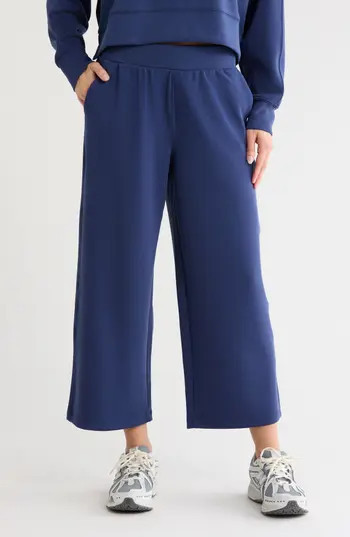 YOGALICIOUS Leona Sandwash Softlite High Waist Wide Leg Culottes in Naval Blue at Nordstrom Rack, Size X-Small | Nordstrom Rack