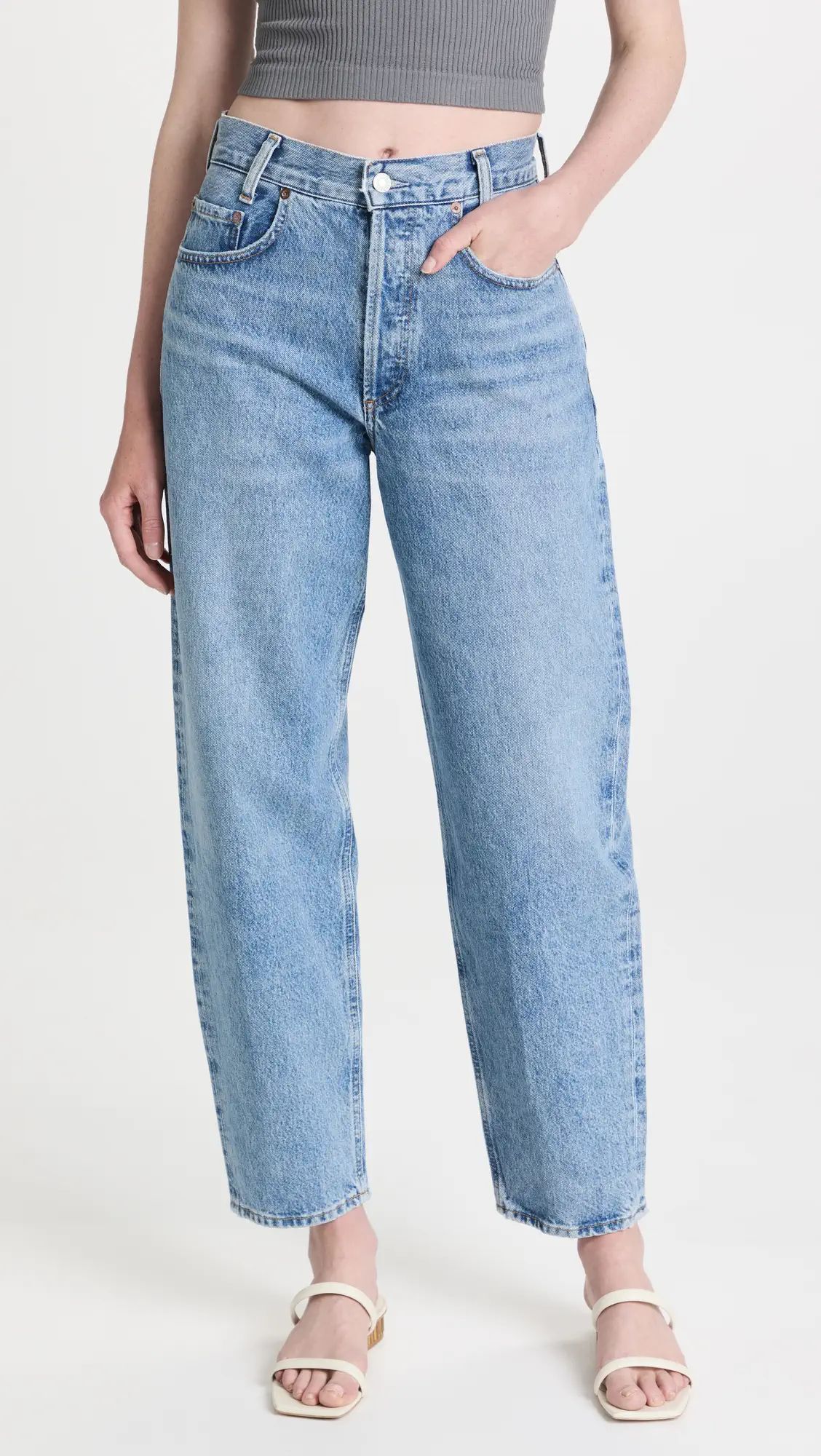 AGOLDE High Rise Baggy Taper Jeans | Shopbop | Shopbop