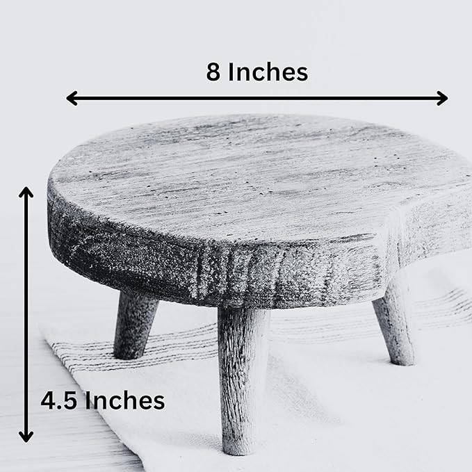 Rustic Wood Riser Stand, Farmhouse Home Decor, Rustic Coffee Table, Wood Stool for Bathroom, Plan... | Amazon (US)