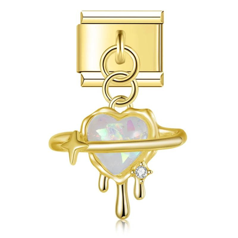 Planet Heart, on Gold | Charms Official
