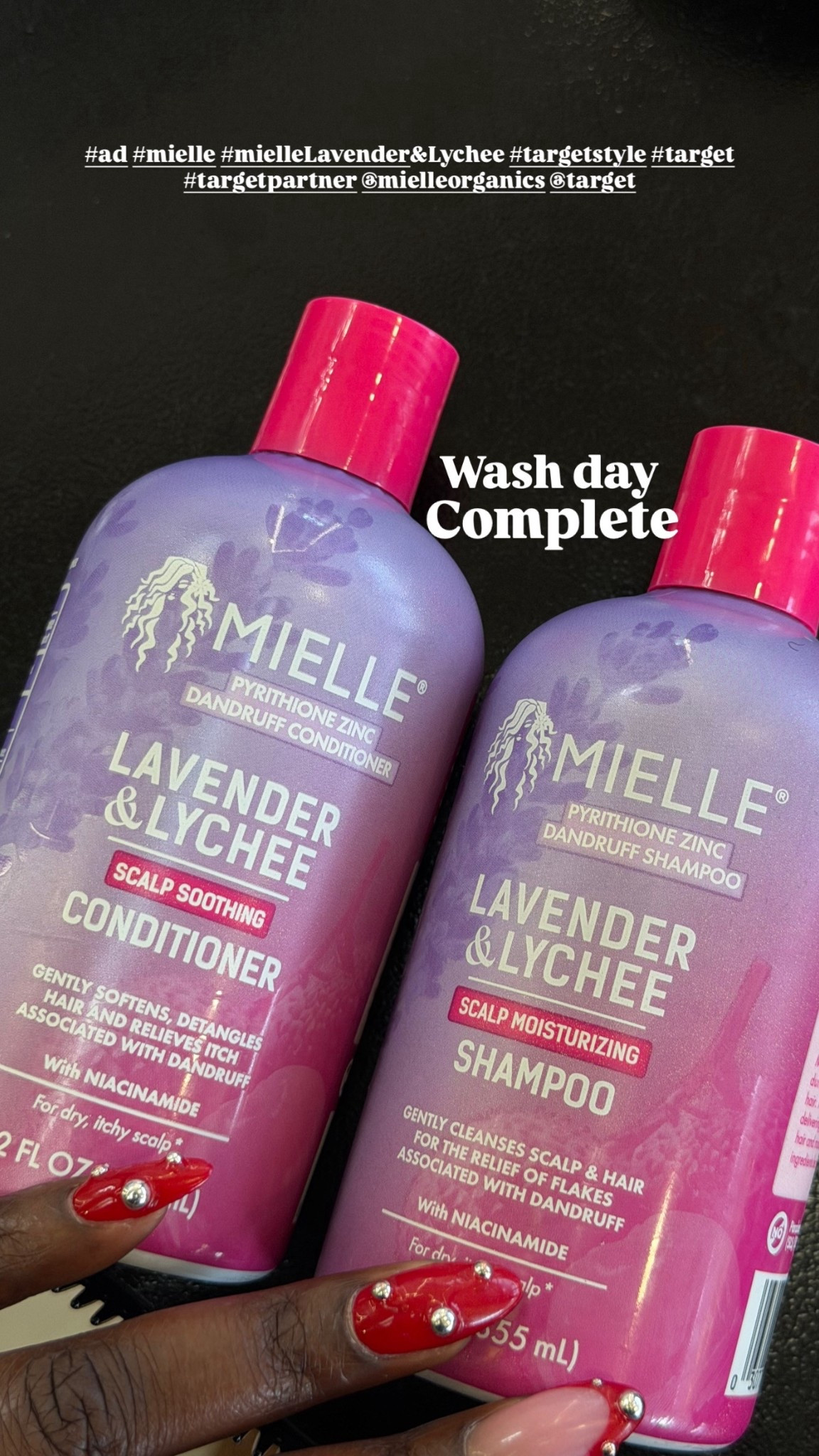#AD Mielle wash day! 

#mielle #mielleLavender&Lychee #targetstyle #target #targetpartner @mielleorganics @target 

#LTKgrwm #LTKBeauty #LTKselfcare