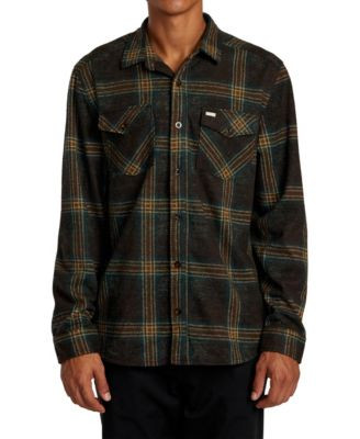 RVCA Men's Vacancy Flannel Long Sleeve Shirt - Macy's | Macy's