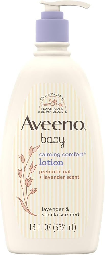 AVEENO BABY Calming Comfort Moisturizing Lotion with Relaxing Lavender & Vanilla Scents, Non-Grea... | Amazon (US)