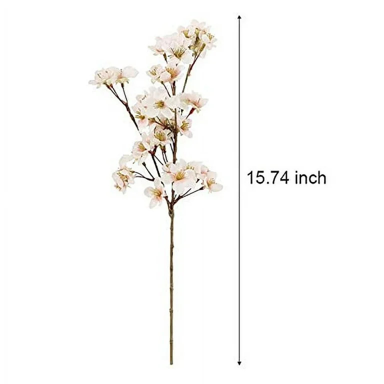 Boluotou 5PCS Silk Cherry Blossom Branches Artificial White Flowers Spring Faux Floral Cherry Blo... | Walmart (US)