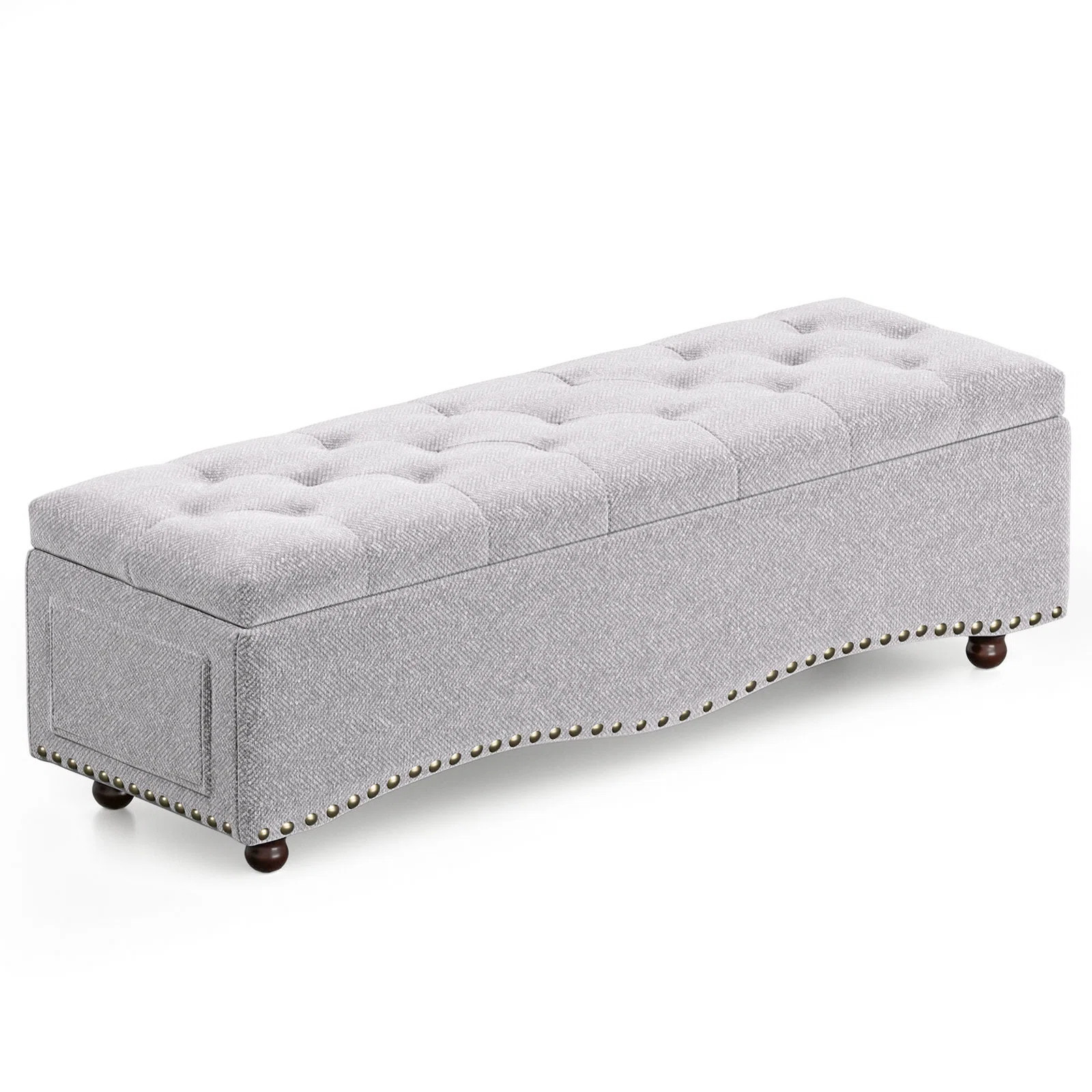 Treda Linen Upholstered Storage Bench | Wayfair North America