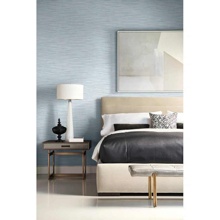 27' L x 27" W Textile Stringcloth Unpasted Bolts Peel and Stick Wallpaper Roll | Wayfair North America