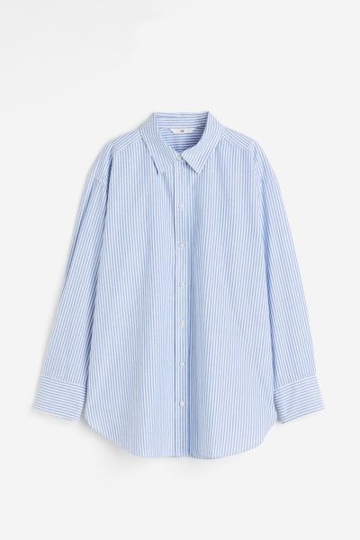 Oxford Shirt - Bright blue/striped - Ladies | H&M US | H&M (US + CA)